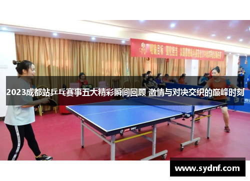 2023成都站乒乓赛事五大精彩瞬间回顾 激情与对决交织的巅峰时刻