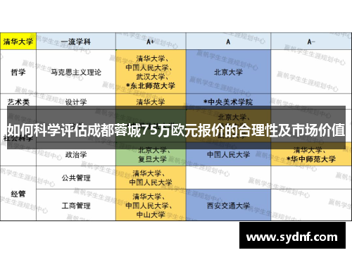 如何科学评估成都蓉城75万欧元报价的合理性及市场价值